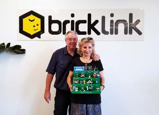 Eliska and Larry at the new BrickLink Irvine Office 2019