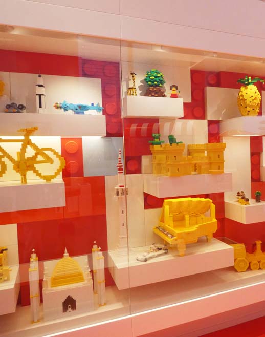 Use of LEGO brick for simple designs were on display 